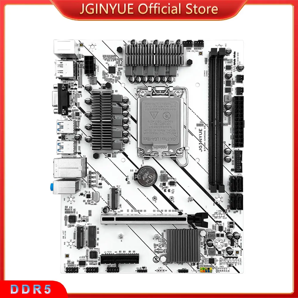 

JGINYUE B760M Motherboard LGA 1700 Support Intel Core i3/i5/i7/i9 12th 13th Processor Dual channel DDR5 Memory B760M-GAMING D5