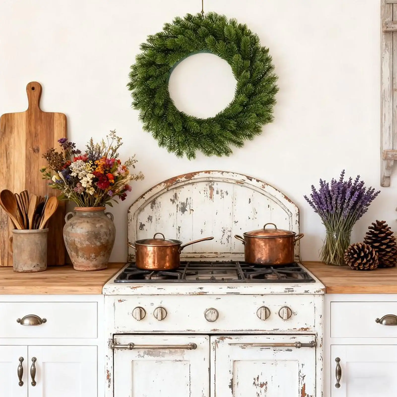 

Венок из сосновых шишек, 3D сезонное украшение, искусственная праздничная гирлянда для дома, фермерского дома, крыльца, рождественские вечеринки, настенное окно