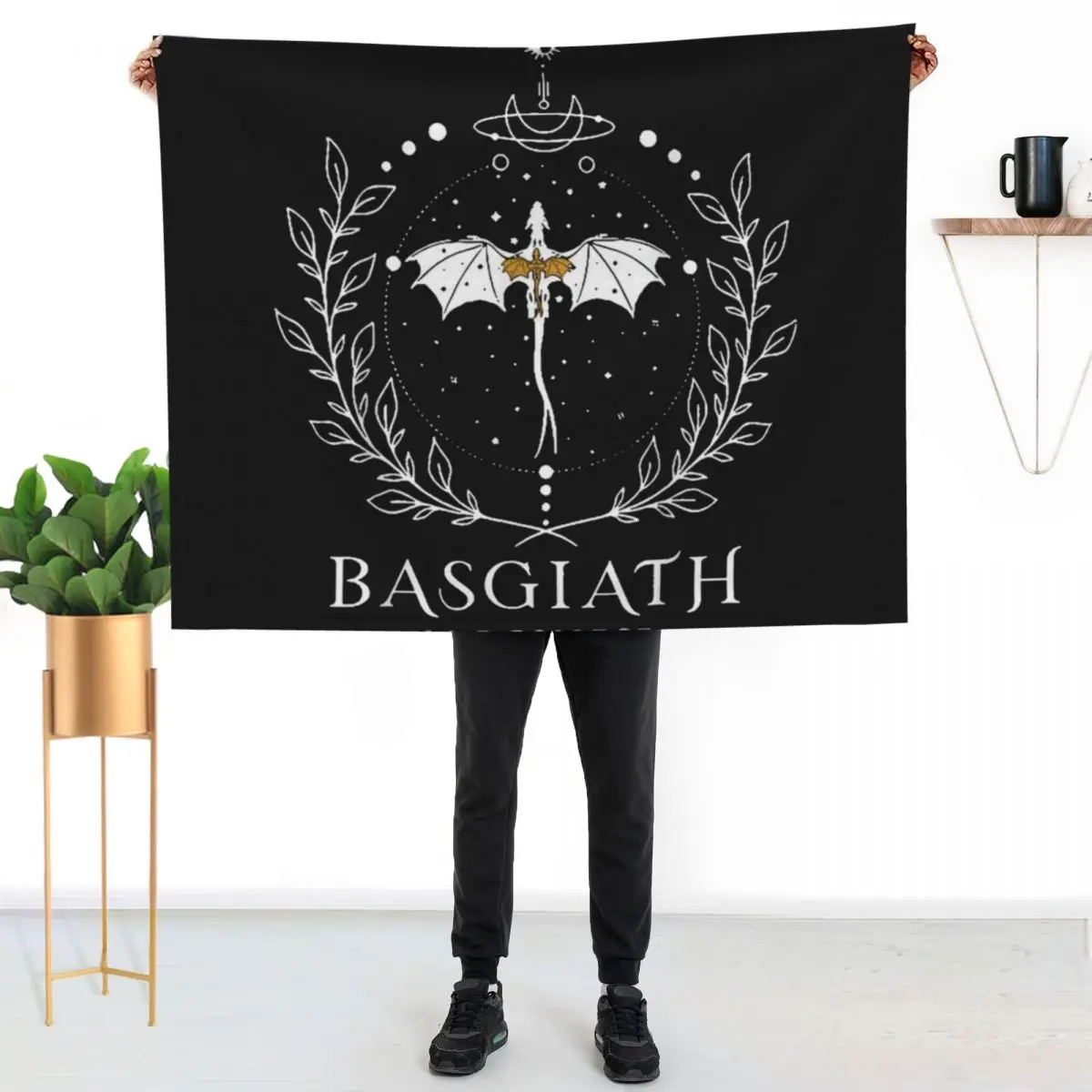 

Fourth Wing Basgiath Two Sided Romantasy Dragons Yarros T-Shirt Throw Blanket Breathable Lightweight Blanket for Adults Kids