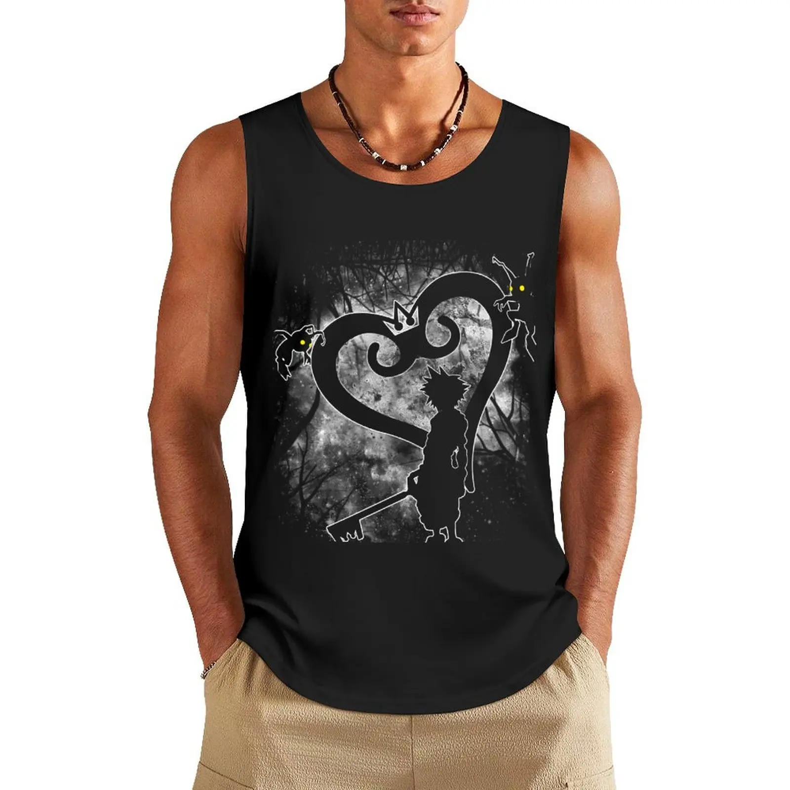 The keyblade chosen one. Tank Top vests for men T-shirt male Working vest bodybuilding men clothes