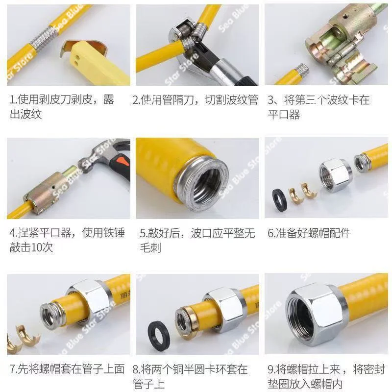 Nut stainless steel bellows special nut spring silicone mat 4 points 6 points bellows special tool