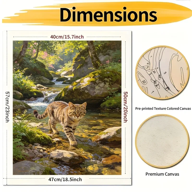 Professional Art Use 2D Flat, 1 Set of Adult DIY Paint by Numbers Kit, 