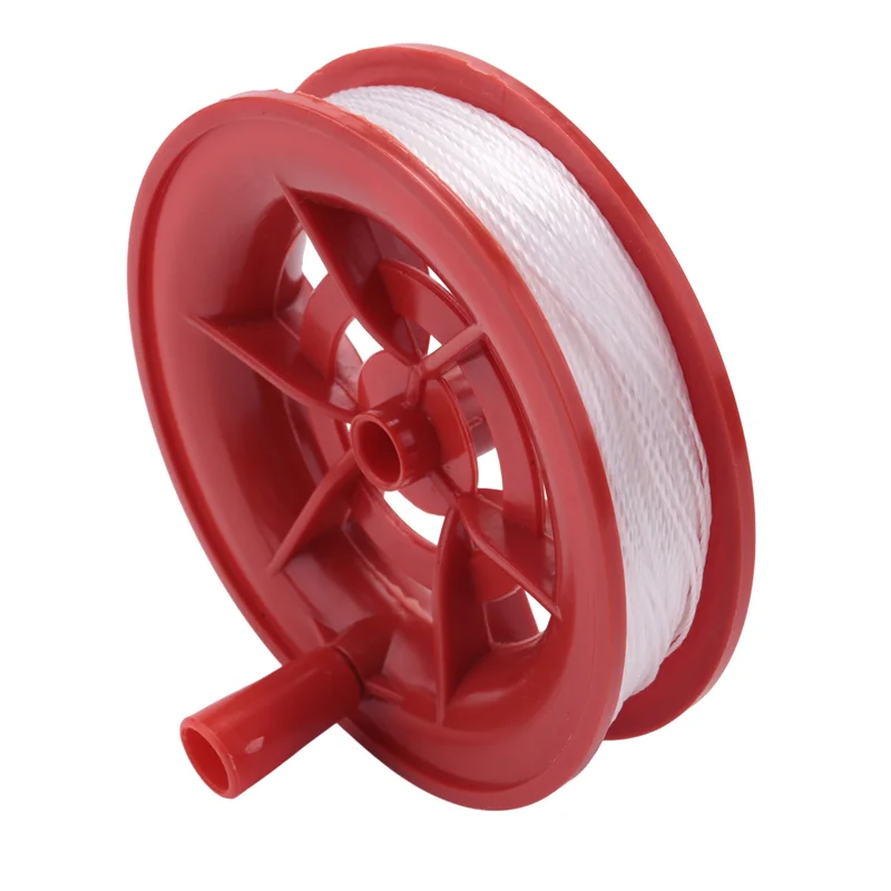 A97G 100M Twisted String Line Red Wheel Kite Reel Winder