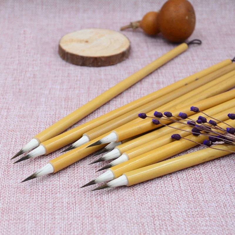 Traditional Rabbit Hair Woolen Hair Brush Chinese Small Regular Script Song Huizong Calligraphy Brush Chinese Painting Brush Pen