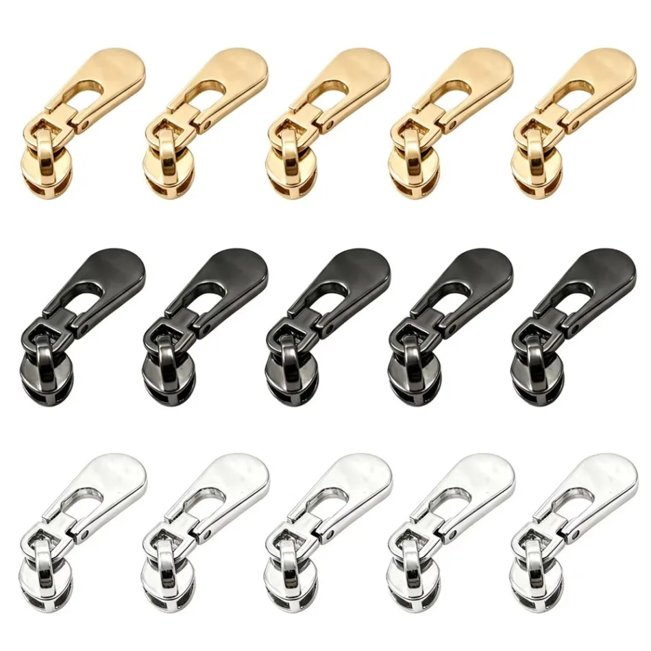 300-5 Pcs 3# Nylon Zipper Sliders for Zips Tape Clothes Coat Zippers Pull Head Backpack Zip Repair Kit DIY Sewing Accessories