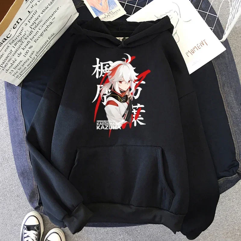 2023 Kaedehara Kazuha Anime Hoodie Unisex Spring Autumn Genshin Impact Hoodies for Women Streetwear Hoodied Hip Hop Pullover Top