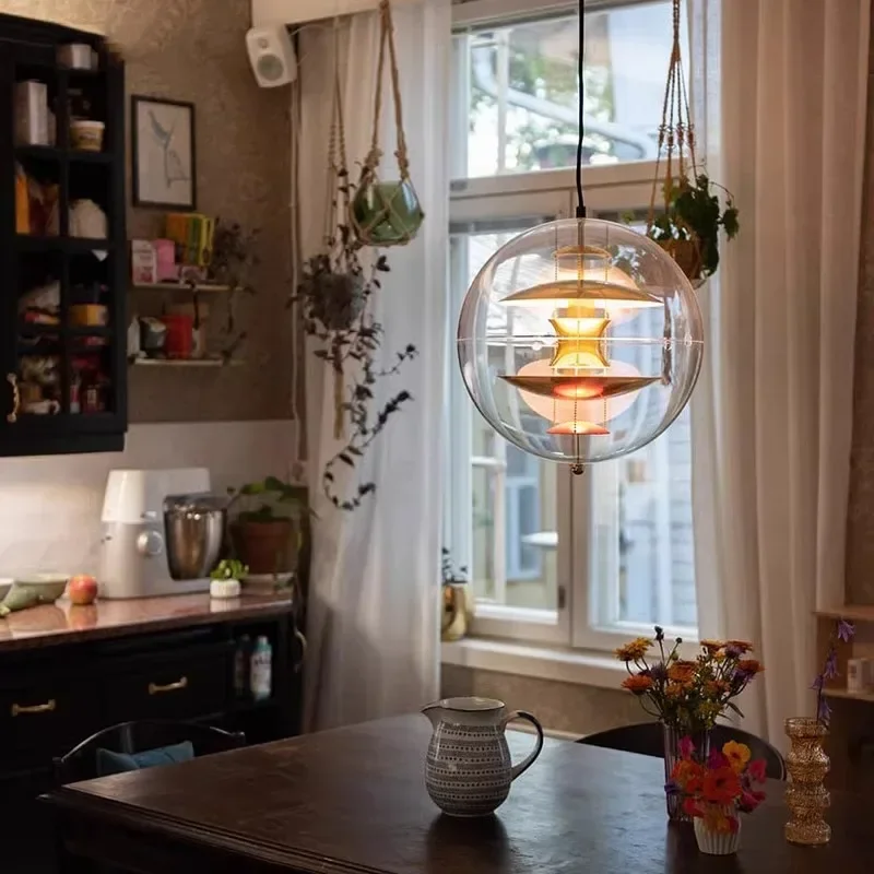 Plafonnier LED suspendu en acrylique au design nordique moderne, luminaire décoratif d'intérieur, idéal pour une cuisine ou un restaurant