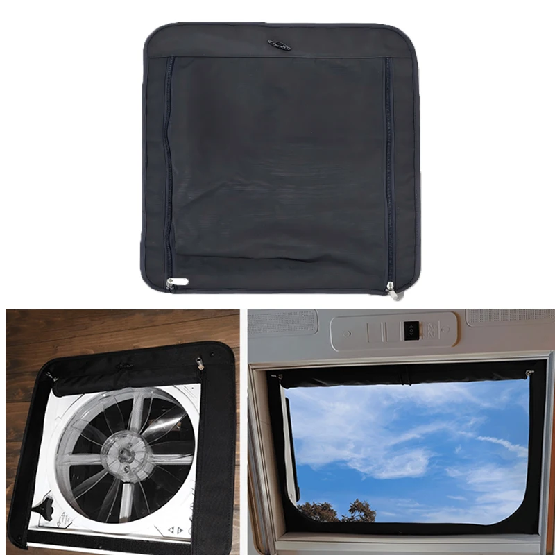 

Caravan Roof Vent Fan Sunshade For MaxxAir Vent Fan Insulating Blackout Shade Motorhome SKylight Vent Sunshade With Zippers