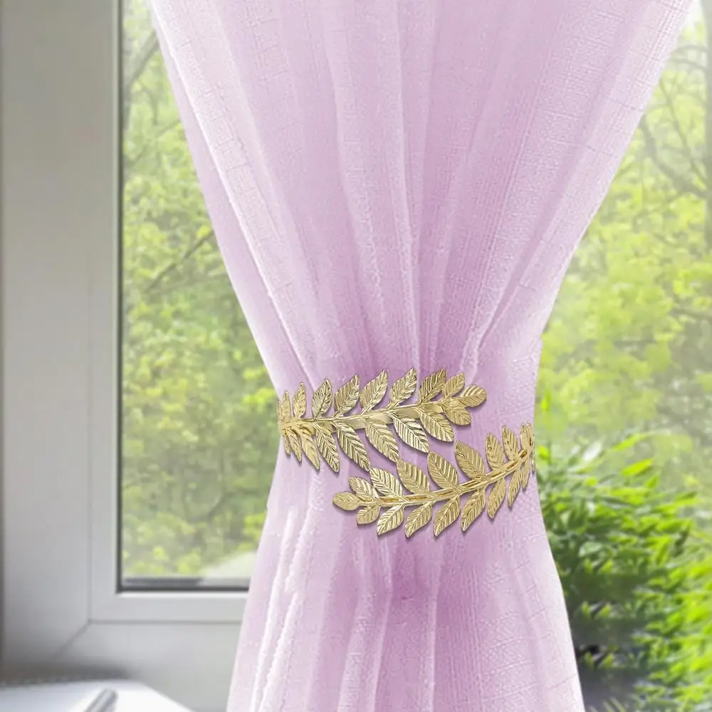 Metall-Vorhang-Raffhalter, kreative Blattform, Vorhänge, Krawattenhalter, verstellbarer Vorhang-Clip, dekorative Vorhänge, Vorhang-Zughaken