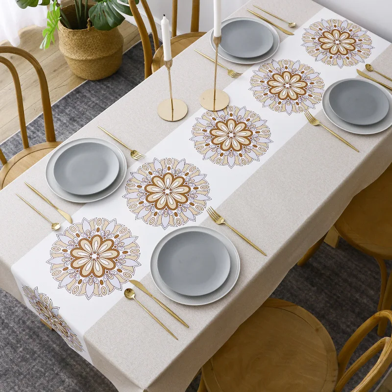 Mantel de PVC impermeable a prueba de polvo, aislamiento térmico a prueba de aceite, antideslizante, sin olor, manteles de Hotel, cubierta para fiesta y restaurante