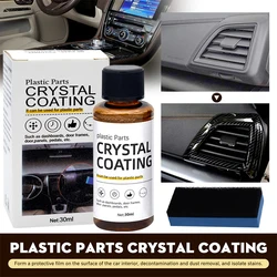 30ml Plastic Restorer with Sponge  Easy To Use Long Lasting Refurbishment Crystal Coating Refurbish Agent for Car Plastic Part