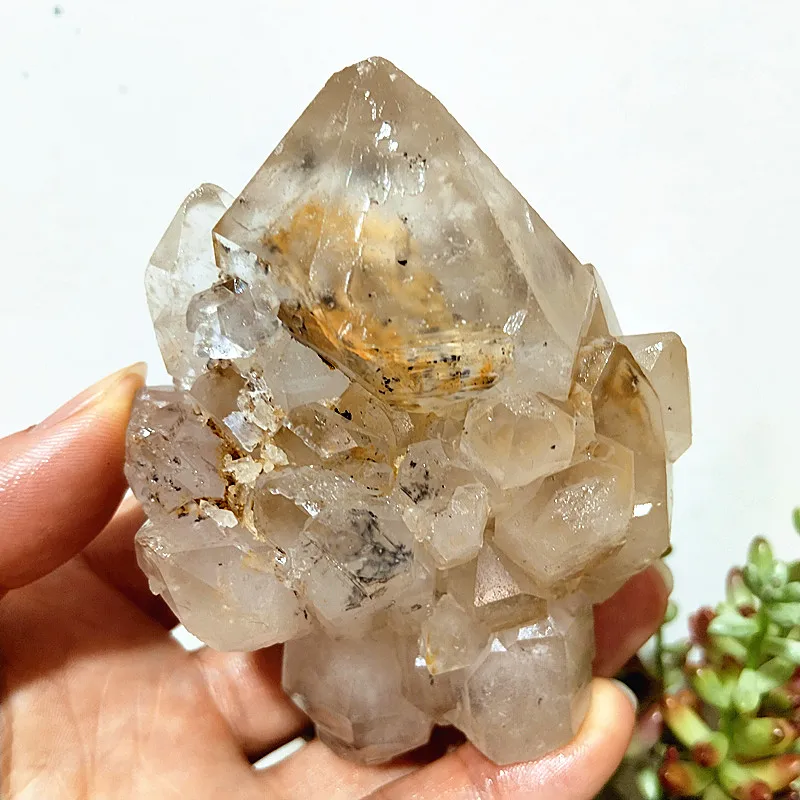 Natural Stones Yellow Mud Sparkling Clusters Raw Stone Mineral Specimen Rare Crystals Gemstones
