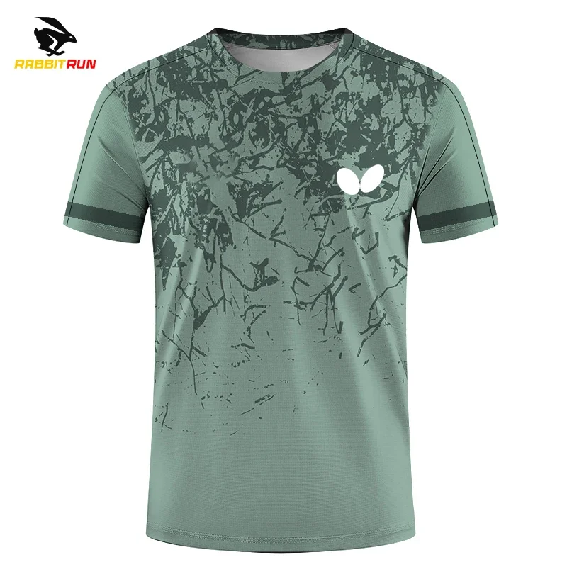 Camiseta para hombre, ropa deportiva de tenis de secado rápido, uniformes de bádminton con estampado 3D de moda, camiseta de entrenamiento para