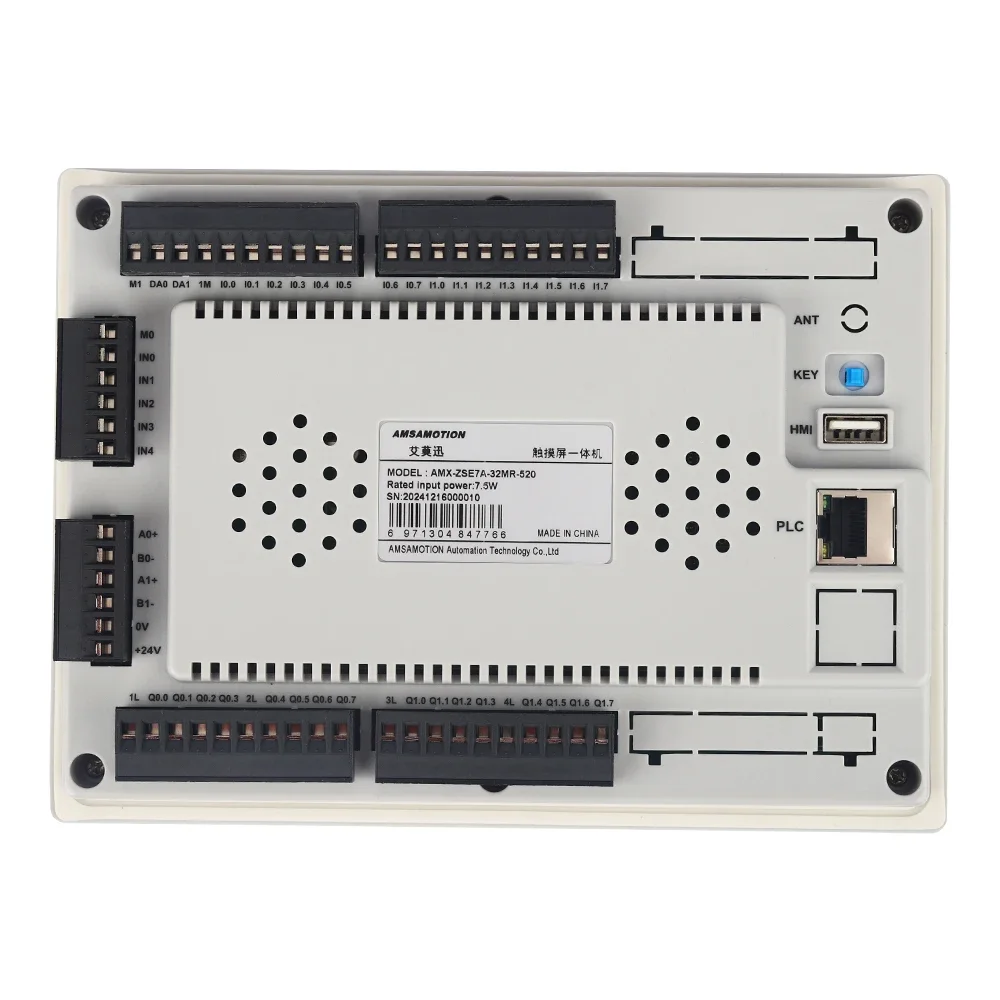 AMSAMOTION 4G touch screen PLC all-in-one machine HMI Modbus RTU master station is compatible with Mitsubishi Siemens 200Smart