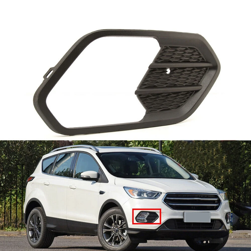 Car Front Bumper Fog Light Lamp Frame Grille Cover for Ford Escape Kuga 2017 2018 2019 Right