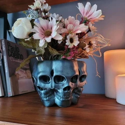 Terror Polyface Skull Planter Succulent Plant Flower Pot Container With Drain Holes Flowerpot Figure Garden Decor