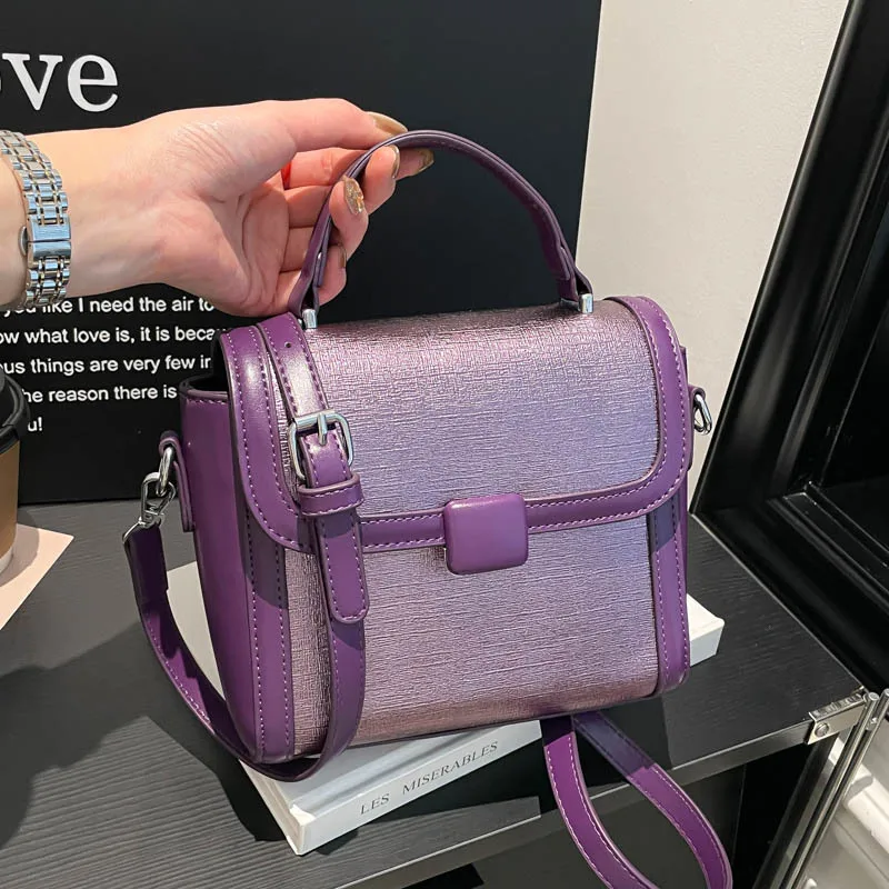 

Модные цветные сумки кросс-боди с цветовыми блоками 2026: Новинка весеннего сезона для женщин – маленькая квадратная сумка, повседневная универсальная сумка на одно плечо