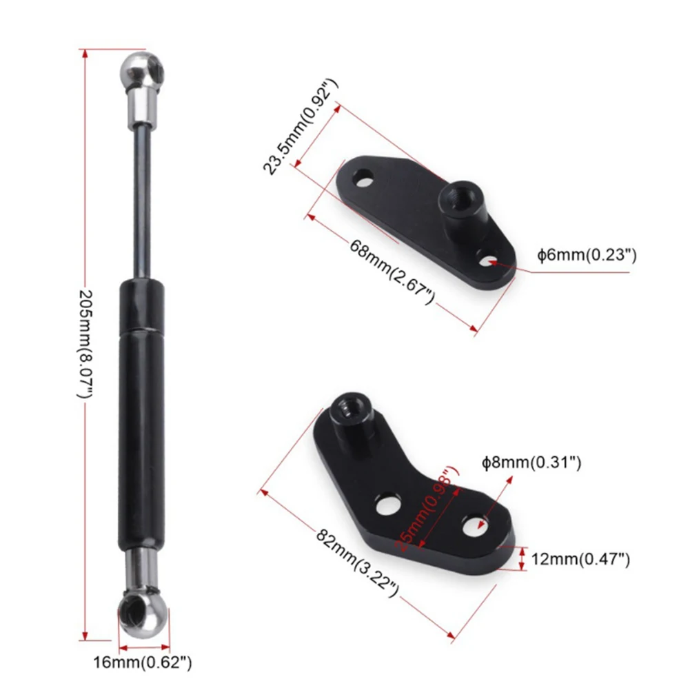 Ouvre-porte Hydraulique Noir Anodisé pour Can Am Maverick Bery 2017-2022, Analyste de Choc Avant ou Arrière, Support de Ralenti