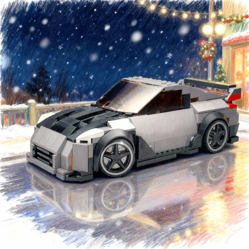 

336 деталей MOC DK S Veilside Nissan 350z City Champions, модель-конструктор, креативный подарок, коллекционный декор, премиум-класс для детей