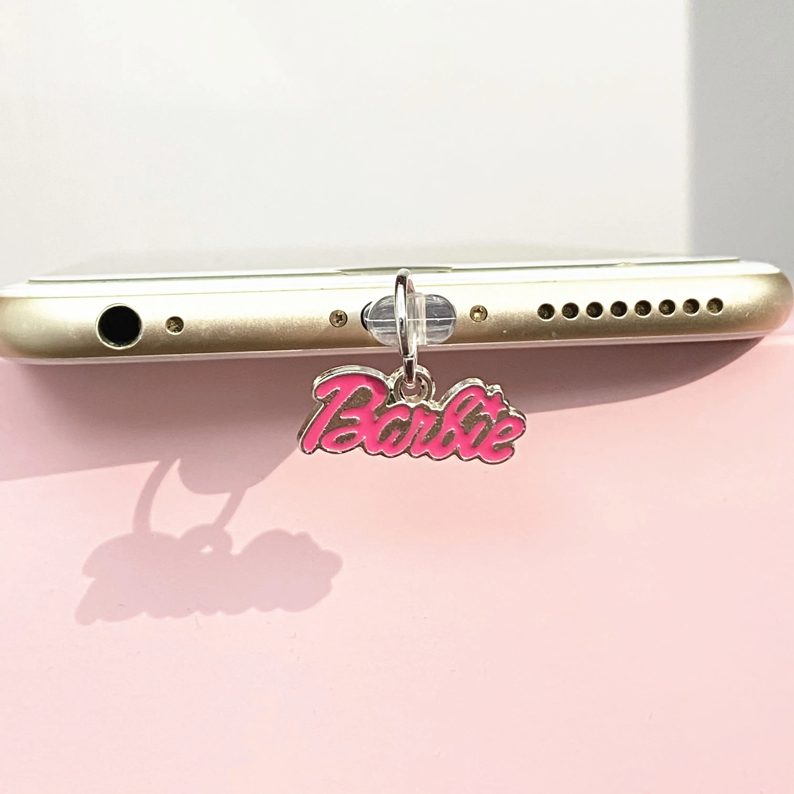 MINISO Barbie Metal Phone Anti-Dust Plug For iPhone Samsung Huawei Xiaomi Type C Android Charging Port Protectors Dustplugs