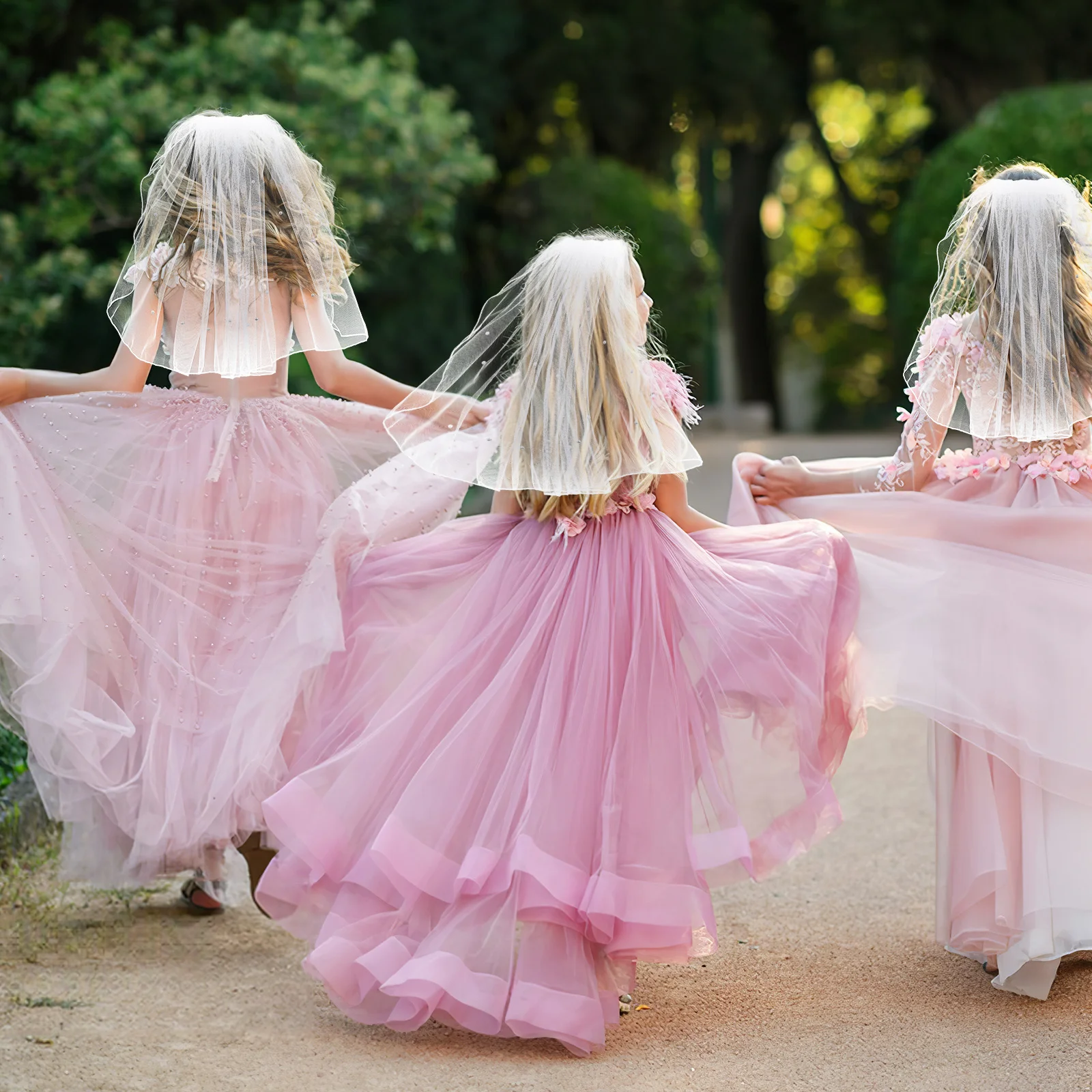 Fermagli per capelli da sposa bianchi Copricapo con bordo di perle Abito da ragazza corto Velo da sposa corto Accessori da sposa Velo per la sposa
