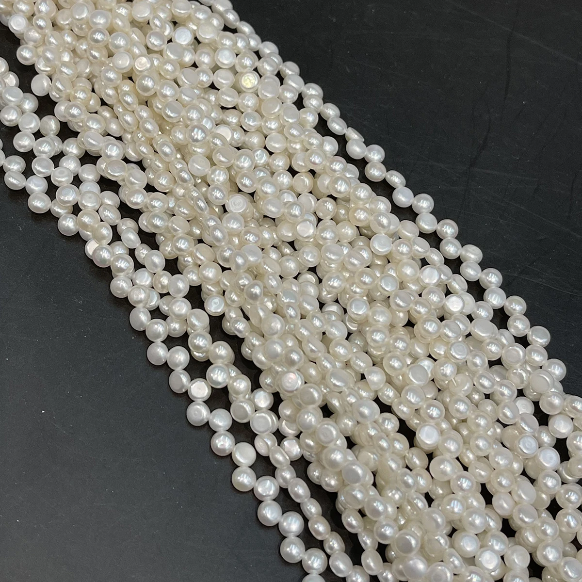DIY-Perlen, natürliche Süßwasserperlen, 5–6 mm, zum Basteln von Schmuck, für DIY-Halsketten, Armbänder, Ketten und Ohrringe. – Detail 3