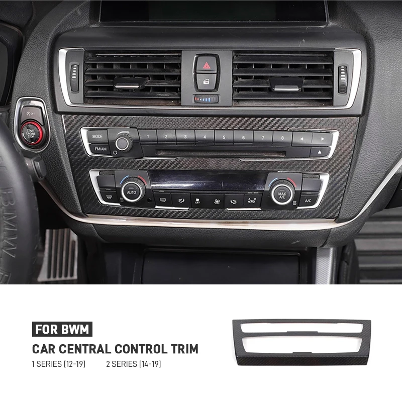 

For BMW 1 2 Series F20 F21 F22 F23 Real Carbon Fiber Car Central Control Air Conditioning Mode Button Trim Frame Car Accessories