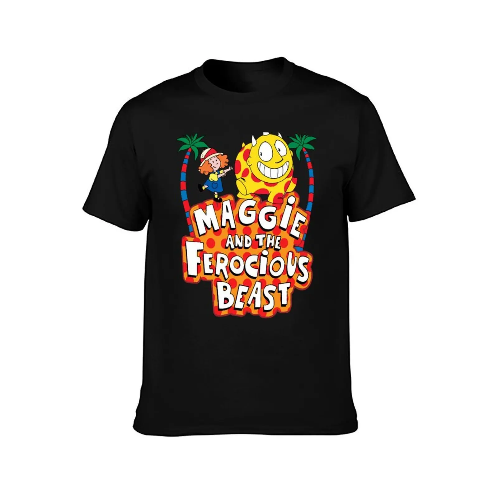 Maggie And The Ferocious Beast T-Shirt, Summer Casual Cotton Tee, Oversized Streetwear Tops, Vintage Graphic Print, 100% Cotton