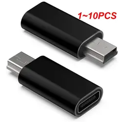 1~10PCS Mini 5 Pin USB Adapter B Male to USB Type C Female Data Data Transfer Connector for MP3 Digital Camera GPS