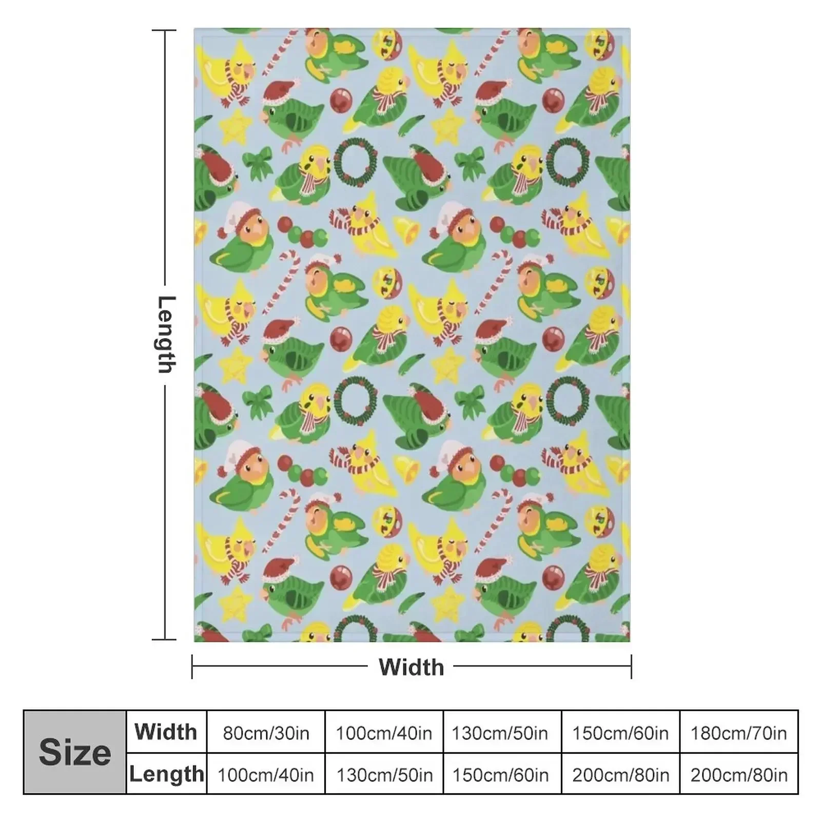Festive Birbs Throw Blanket Sleeping Bag Custom Blankets For Bed Multi-Purpose funny gift Furry Blankets
