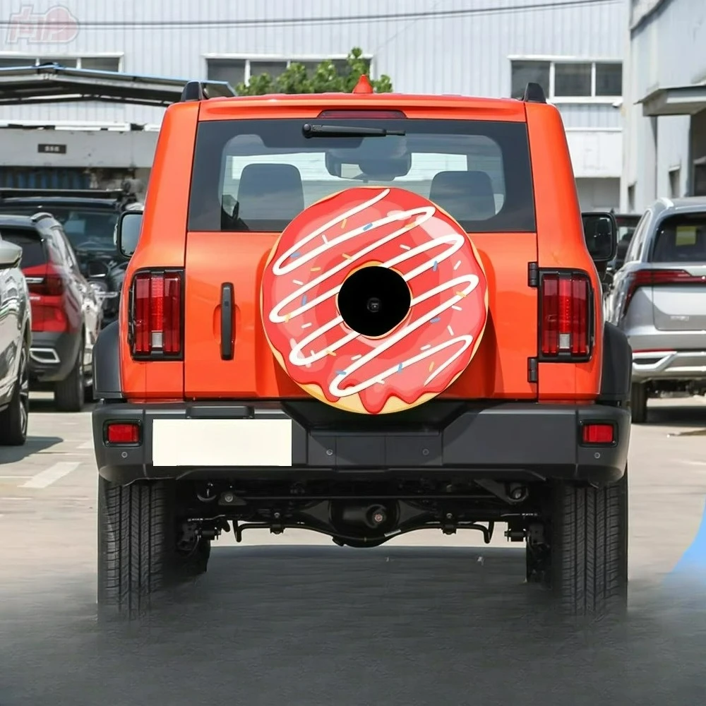

Colorful Donut Thickened Leather Spare Tire Cover Universal for Off-road Vehicles