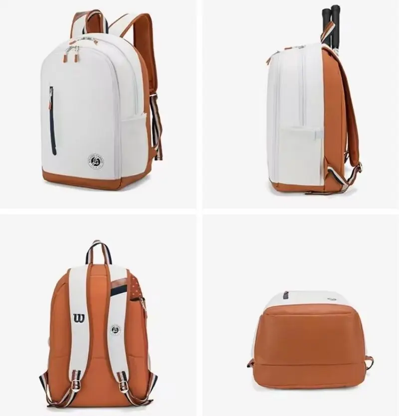 Lanson-男性と女性のためのテニスラケットバッグ、スポーツバックパック、フランスのオープンショルダー、コートのラケット、2保持