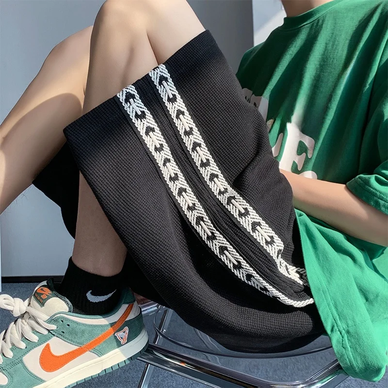 

Loose Baskeall orts Men's Summer Trendy High Street Casual Mid-Pants American Sle Five-Point Pants Youth Leisure Faion