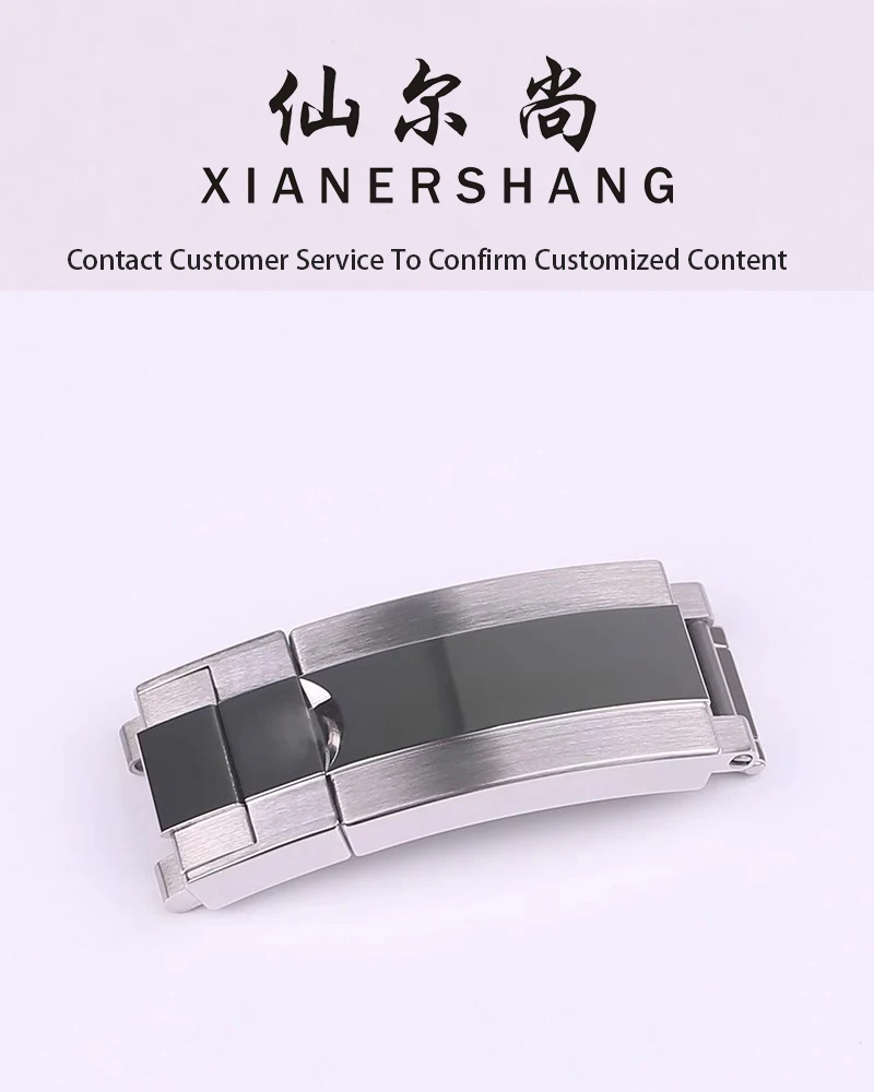 XIANERSHANG Men Custom R-olex Yacht Master DAYTONA Watchbands 20MM 21MM Flat Interface Strap Can Be Cut Short Waterproof Belt