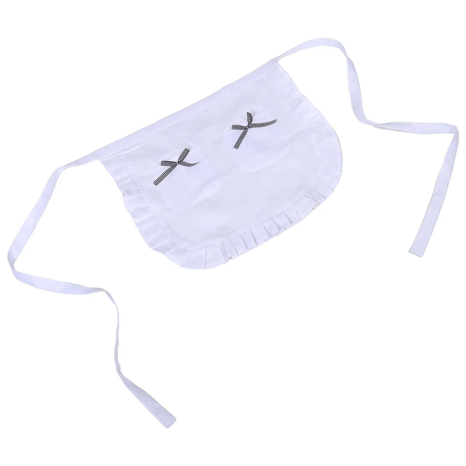 

Half Waist Apron For Women Ruffled Cooking Baking Serving Kitchen Restaurant Garden Use Lightweight Polyester Adjustable