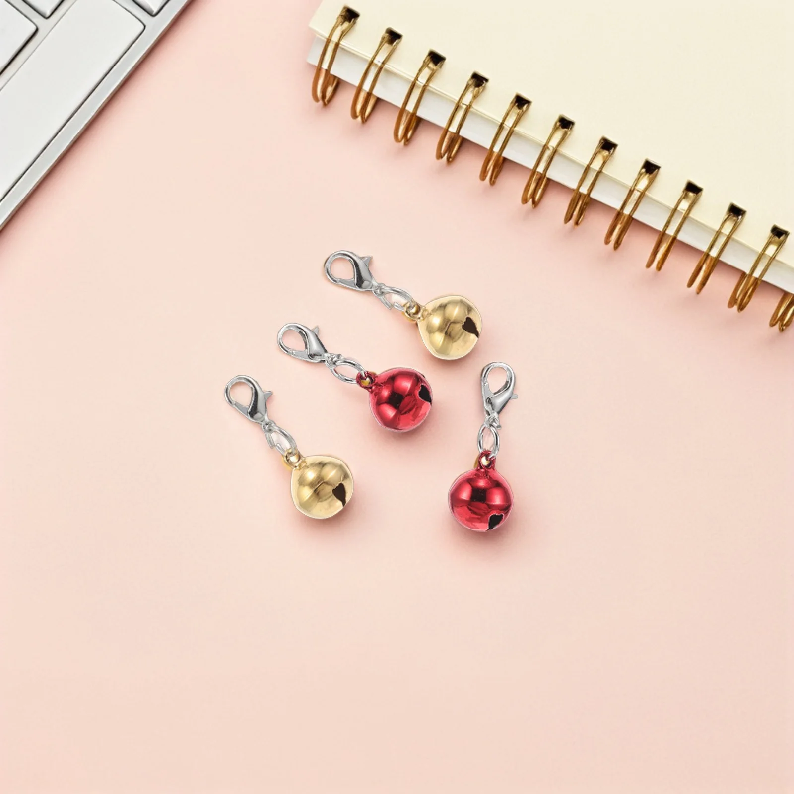 

36Pcs Pet Collar Bells DIY Colorful Iron Bells for Cat Dog Collars Keychains Decorative Charms Pet Collar Charms for Dogs