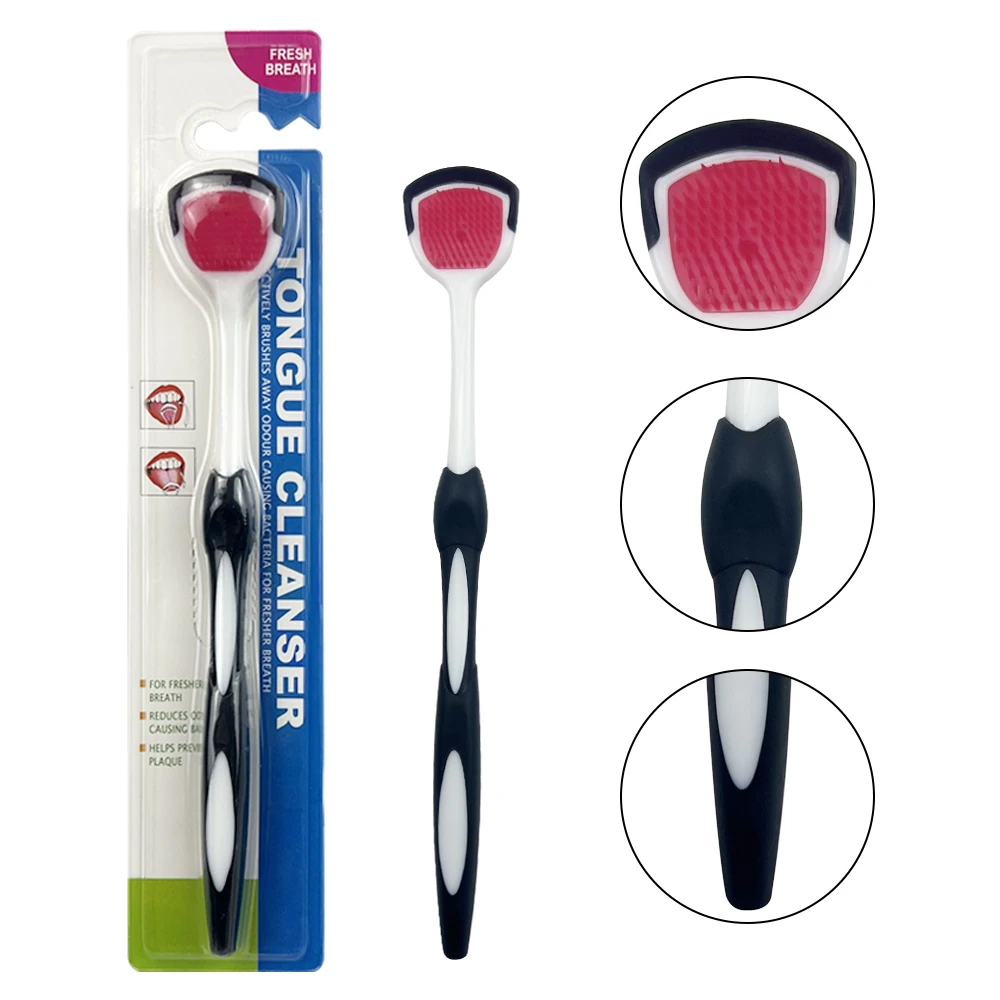 Limpiador de lengua de silicona reutilizable para adultos y niños, 2 piezas, cepillo raspador de lengua, lavable, Herramientas de limpieza de