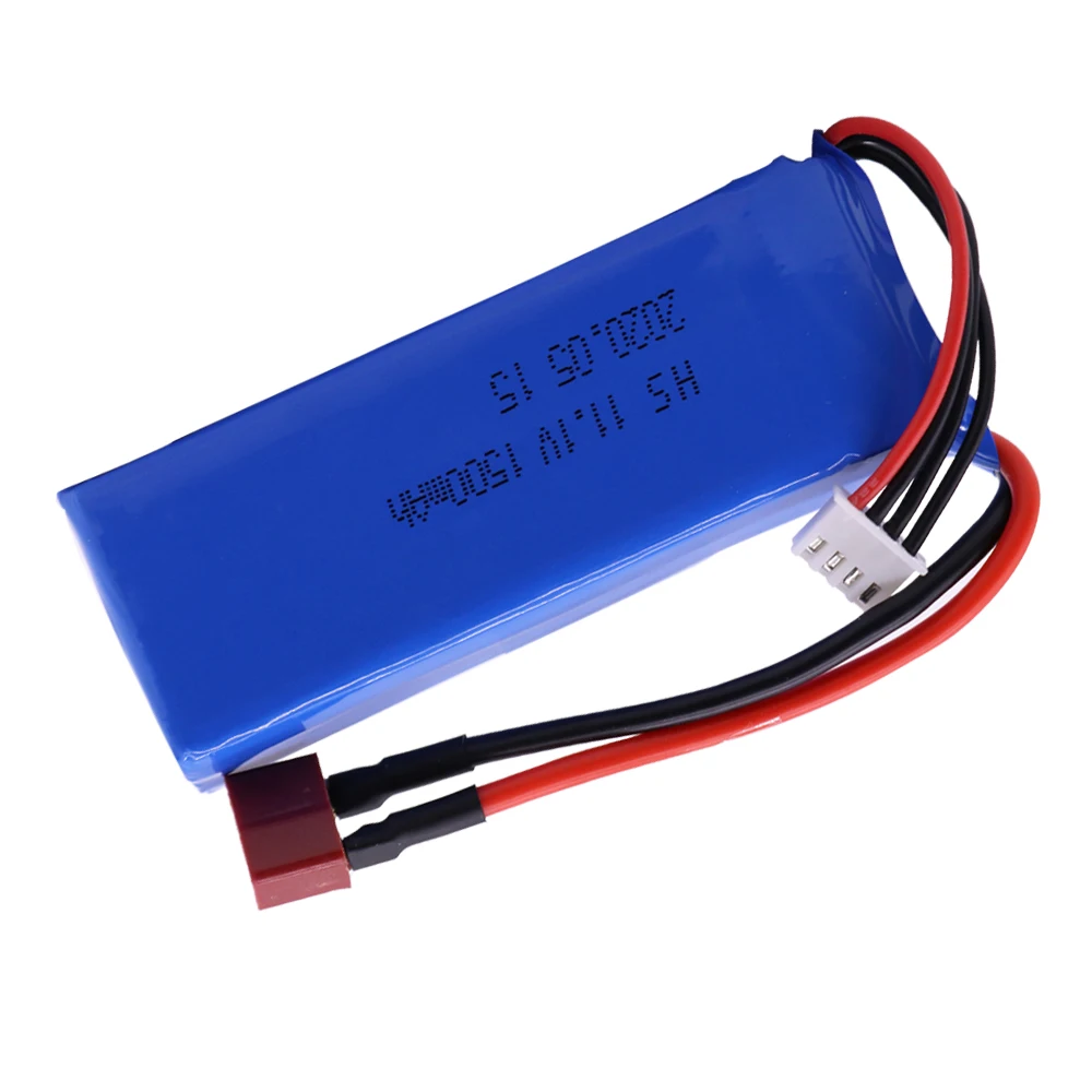 11.1V 1500mAh akumulator Lipo do modeli WLtoys V950 RC samolot części zamienne do helikopterów 11.1V akumulator Lipo T Plug 3S