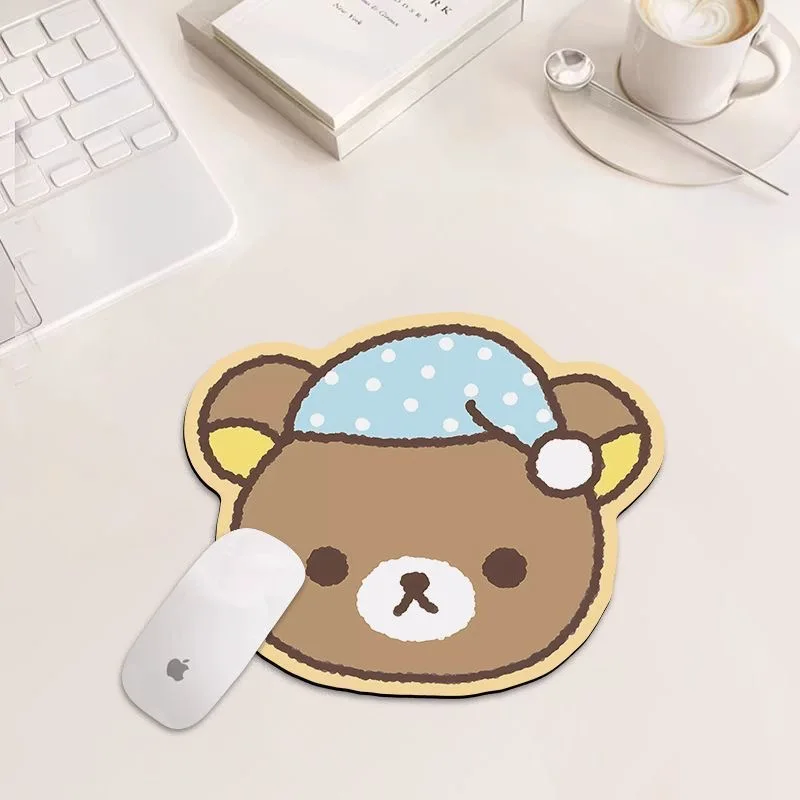 Girls' simple and cute, unique, portable, creative, anti-slip rubber mouse pad, high-value appearance desk pad, laptop dirt-resi