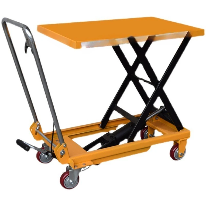 

Manual hydraulic lifting platform trolley, mold platform cart, mobile elevator