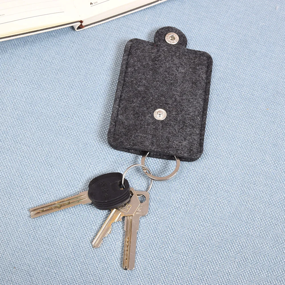 

Luxury Car Key Wallet Purse Men Women Woolen Felt Keychain Holder Pocket Keys Organizer Pouch Case Bag