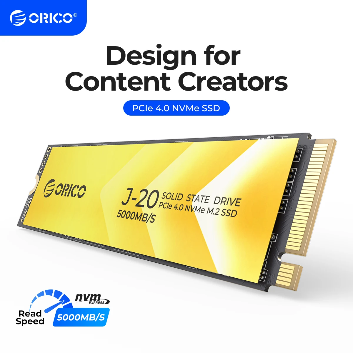 

ORICO J20 M.2 NVMe SSD PCIe 4.0 NVMe Internal Solid State Drive 5000MB/S M.2 M Key 2280 SSD for Content Creators 1TB/2TB/4TB