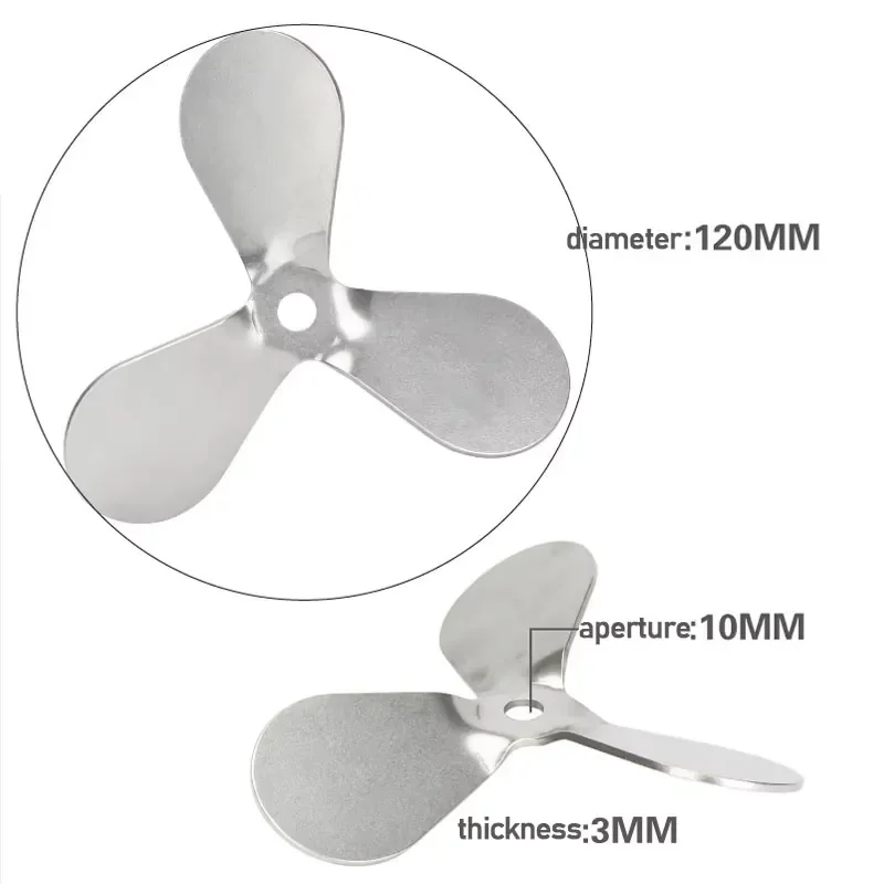304 Stainless Steel Dispersion Disc Impeller Mixer Blade Three-blade Propeller Agitator Impeller