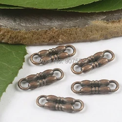 50pcs 17*6MM Copper-tone Crafted Bar Connectors H2111 Beads for Jewelry Making