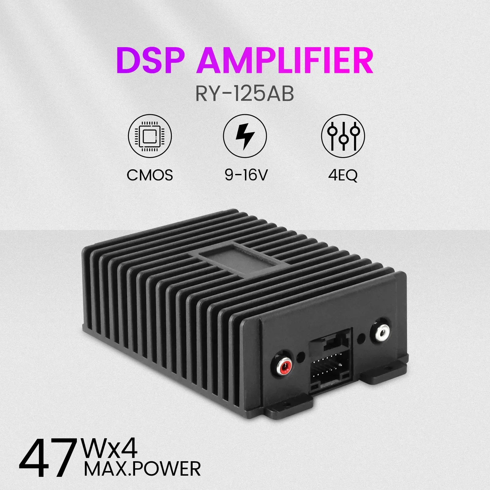 DSP Amplifier Box Car Radio Stereo 4x47W for Android Auto Audio High Power Improve Sound Upgrade Bass Subwoofer Adjustment Kit