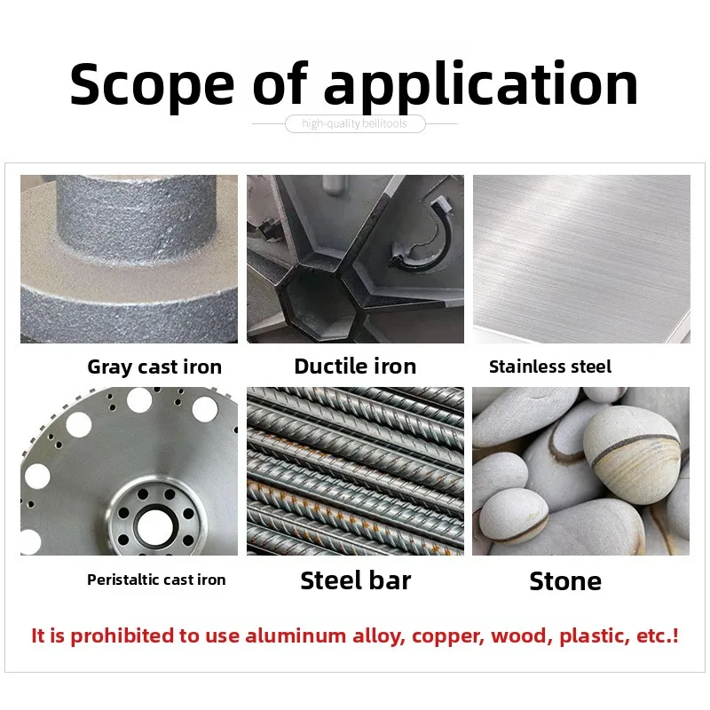 Lame de coupe diamantée brasée, marbre, acier inoxydable, fonte, machine de découpe électrique à sec 400