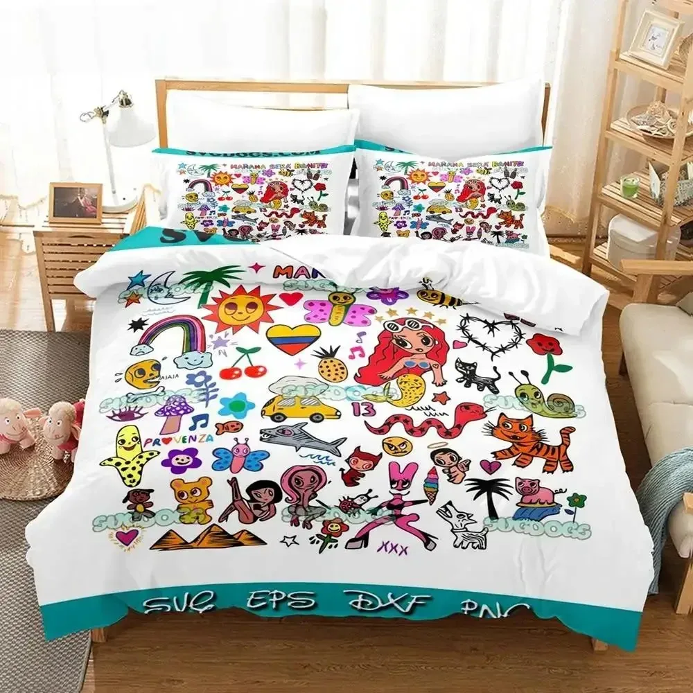 Karol G Mermaid Manana Sera Bonito SVG Bedding Set Single Double King Bed Set Children's Bedroom Duvet Set Manana Sera Bonito