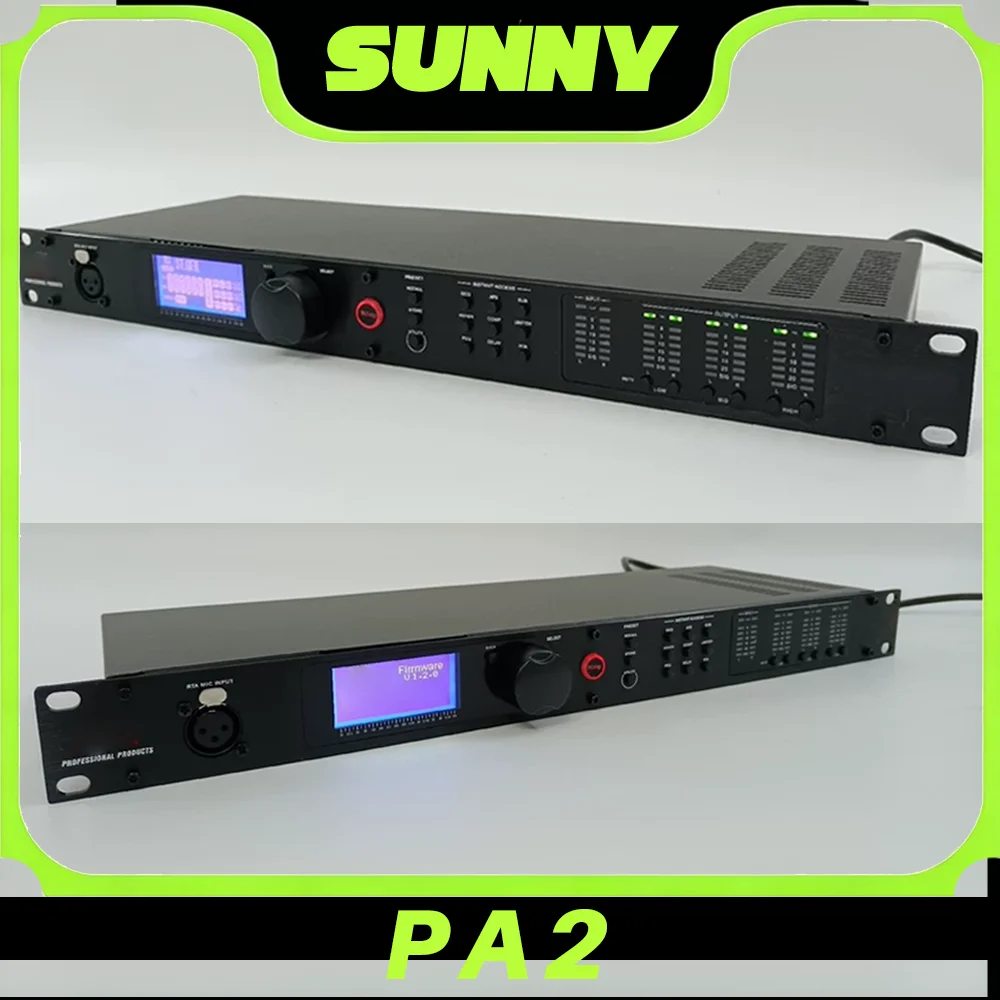 PA2 2 Input 6 Output Stage Audio Processor Original Software Pro Audio Driver Rack Professional Speaker Audio Processor