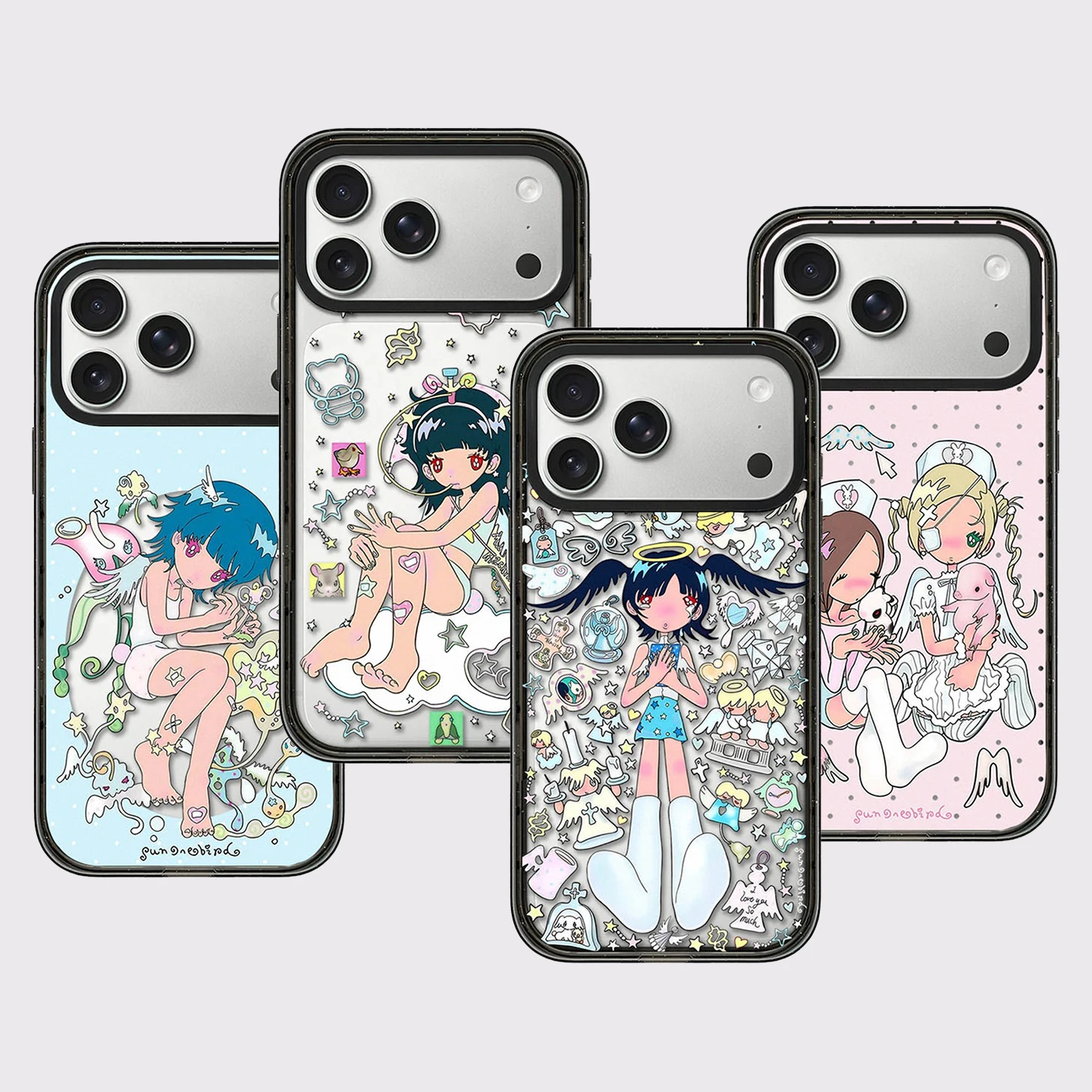 Anime Girl Angel Nurse Impact Black Border Magnetic Phone Case Cover for IPhone 13 14 15 16 17 18 Pro Max Case