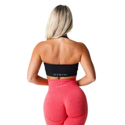 NVGTN-sujetadores deportivos para mujer, Top corto con cuello Halter, Yoga, gimnasio, entrenamiento, Fitness